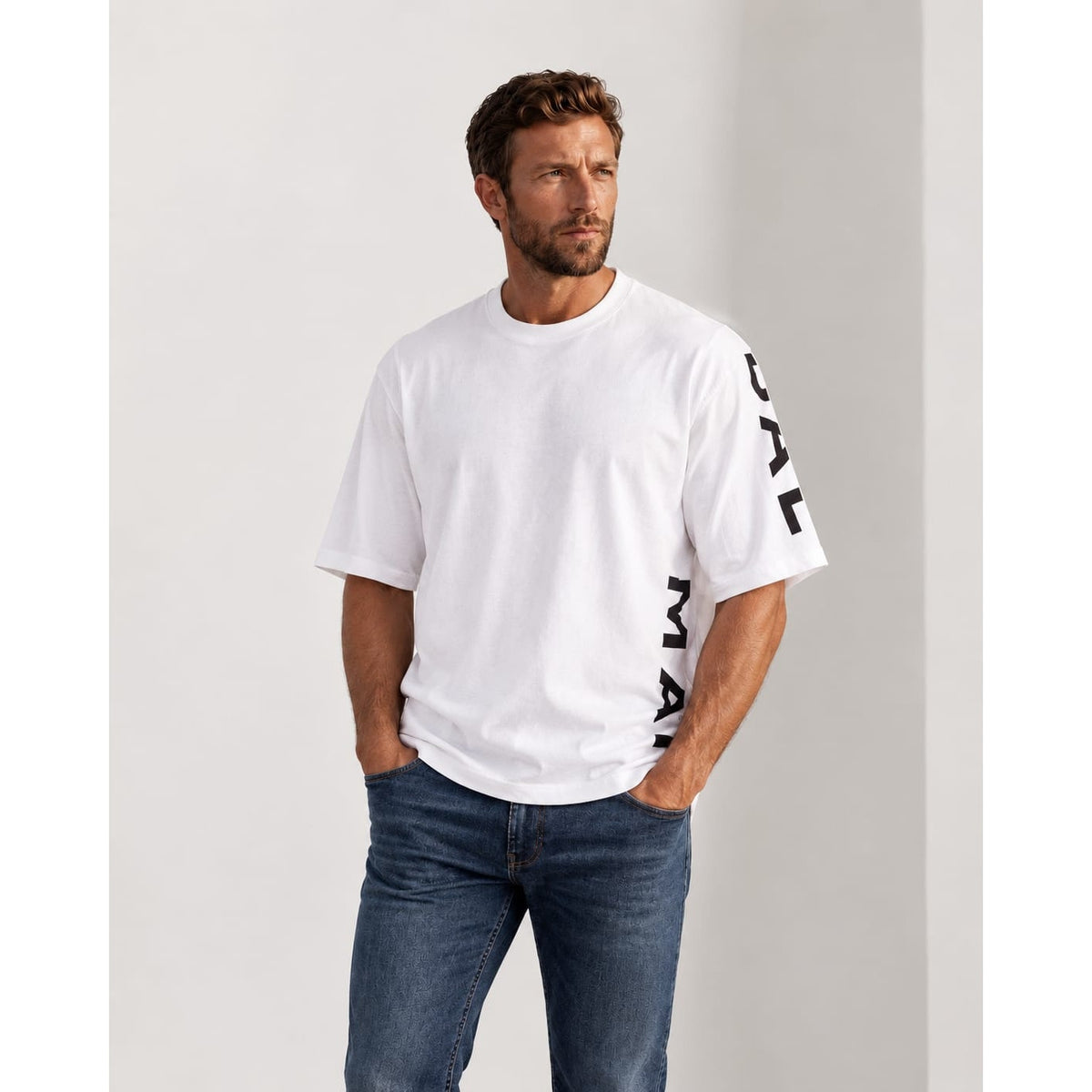 Balmain White Short Sleeve Logo Print T Shirt