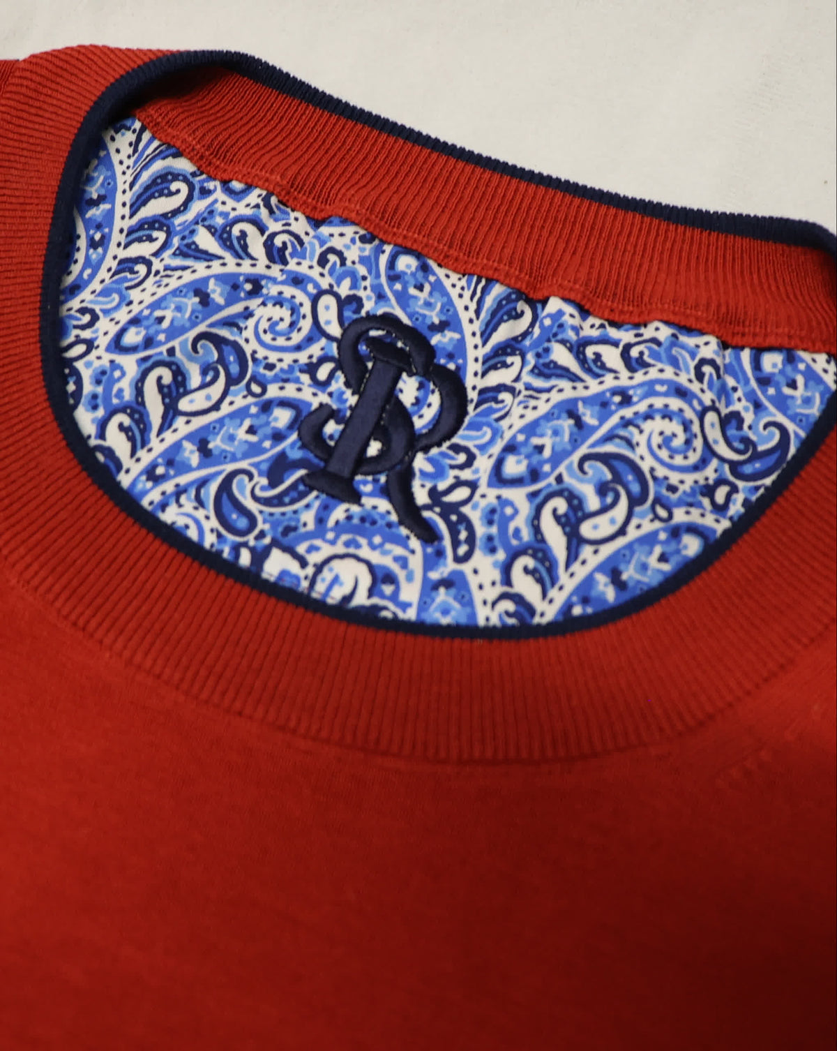 Stefano Ricci Silk Wool Crewneck Sweater Contrast Trim - OneOffBtq.com